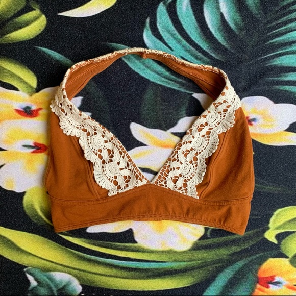 Urban Outfitters Other - Out from Under UO Orange 🍊 Crotchet Halter Bralette